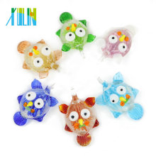 MC0066 Noël lampwork Owl verre Arts avec différentes couleurs 12 pcs / boîte